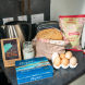 Welcome pack of homemade bread, eggs from our hens and Scottish produce